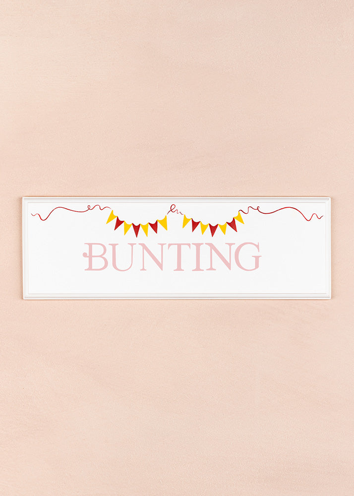 Bunting Name Plaque