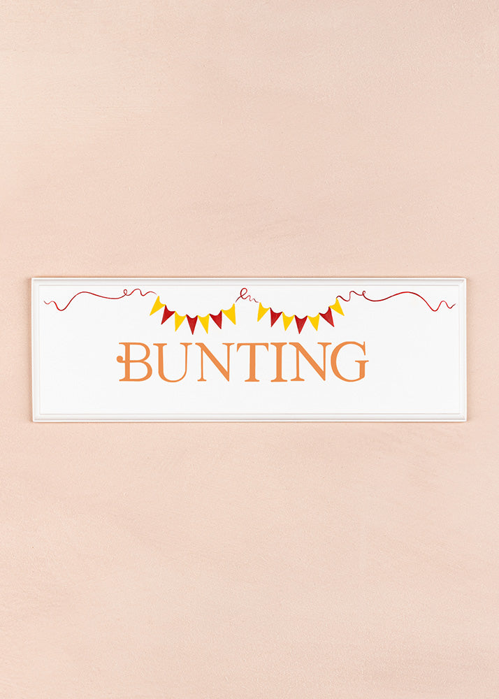 Bunting Name Plaque