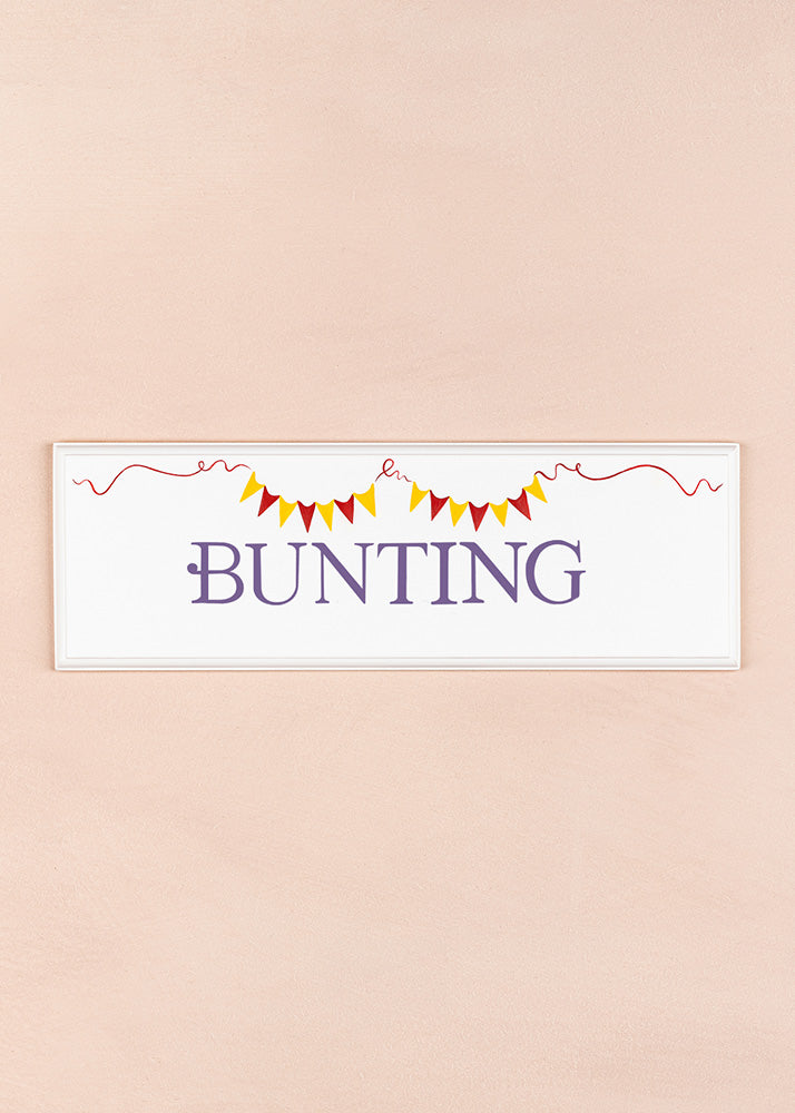 Bunting Name Plaque