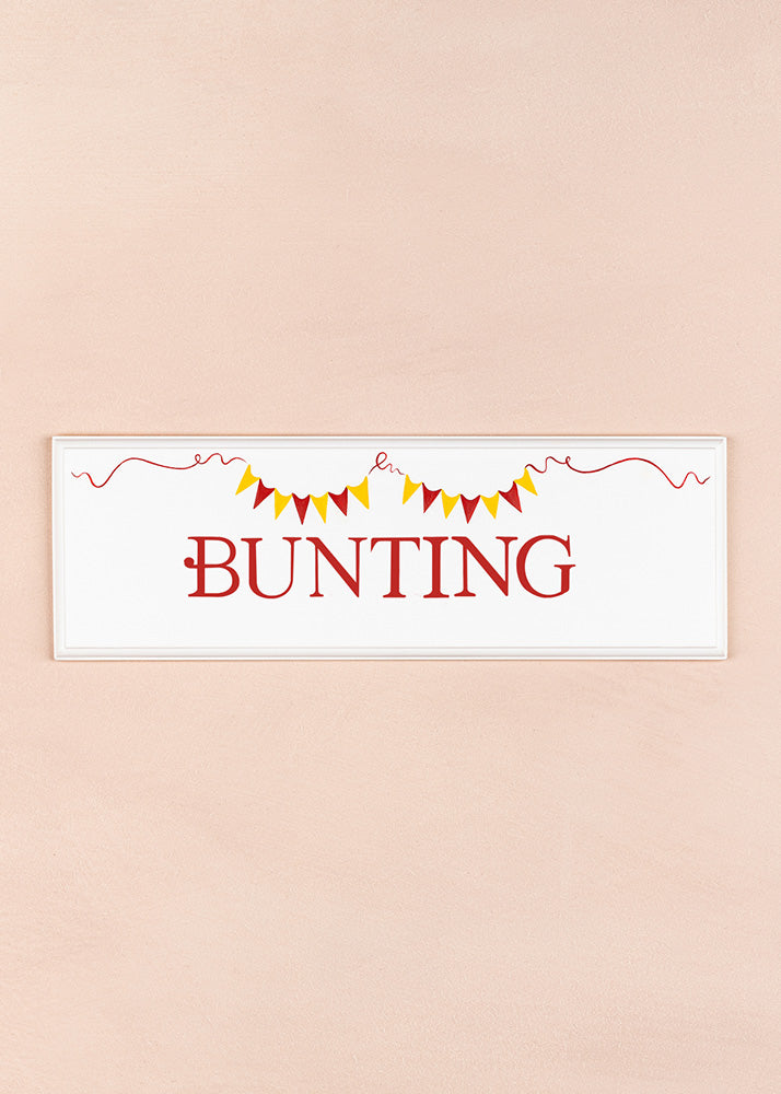Bunting Name Plaque