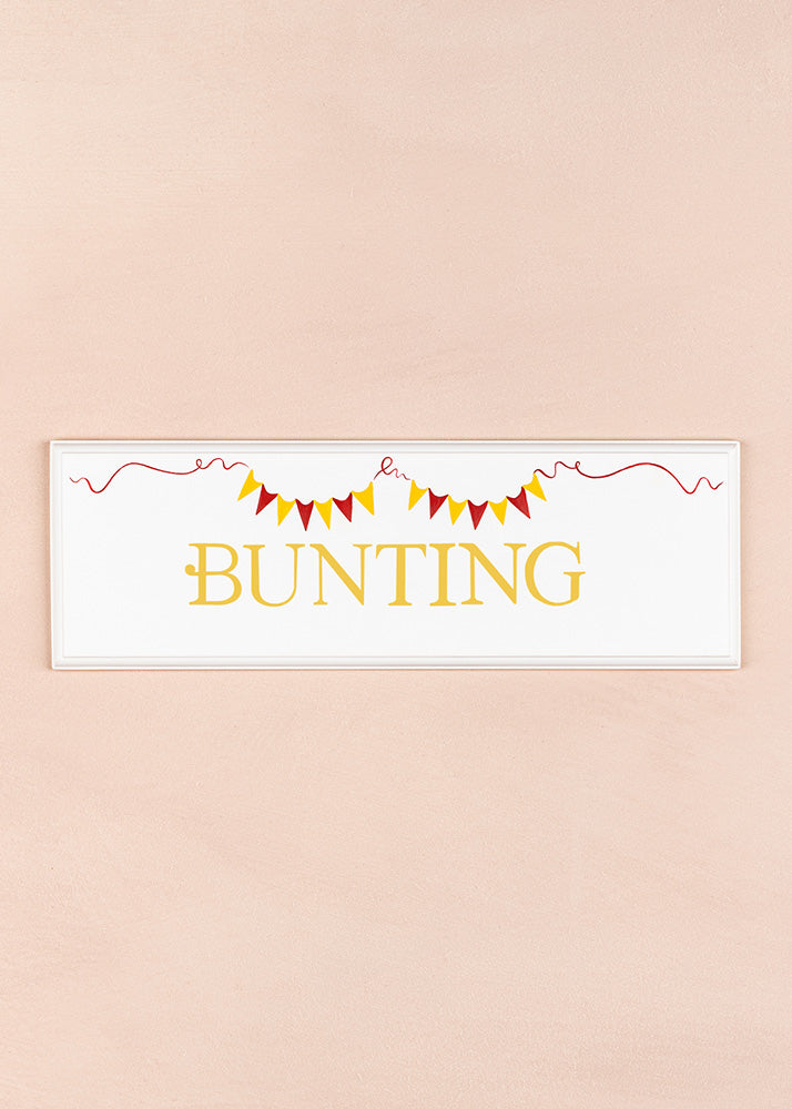Bunting Name Plaque