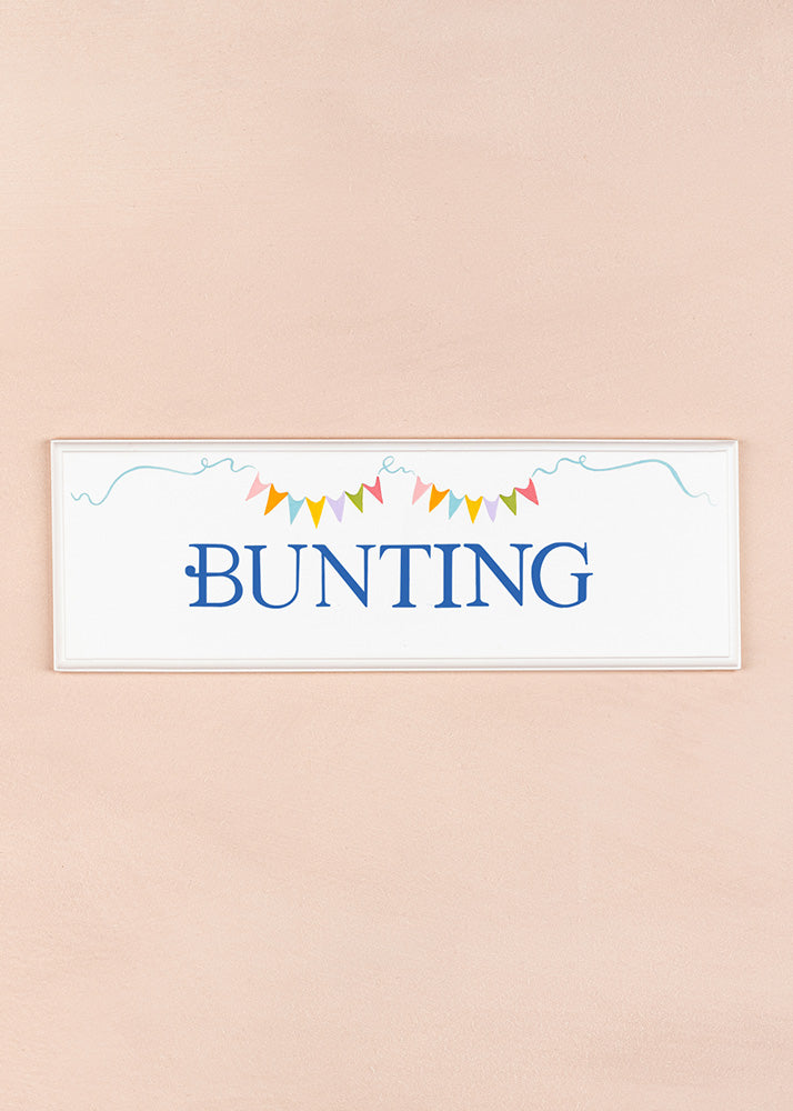 Bunting Name Plaque