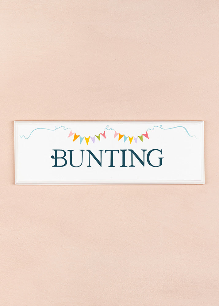 Bunting Name Plaque