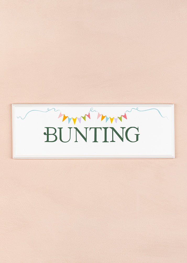 Bunting Name Plaque
