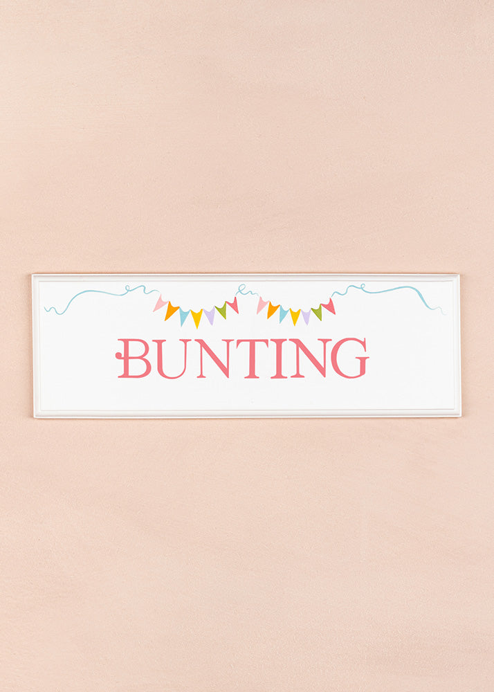 Bunting Name Plaque