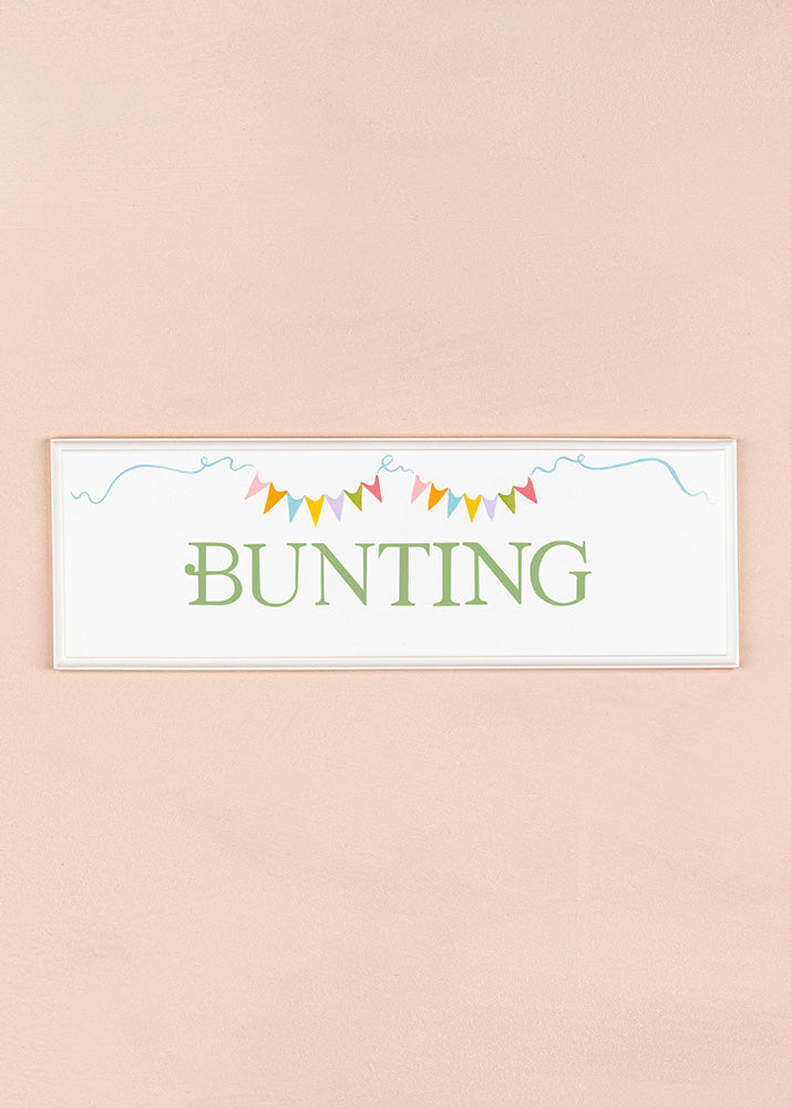 Bunting Name Plaque
