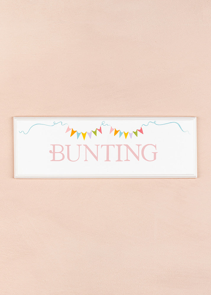 Bunting Name Plaque