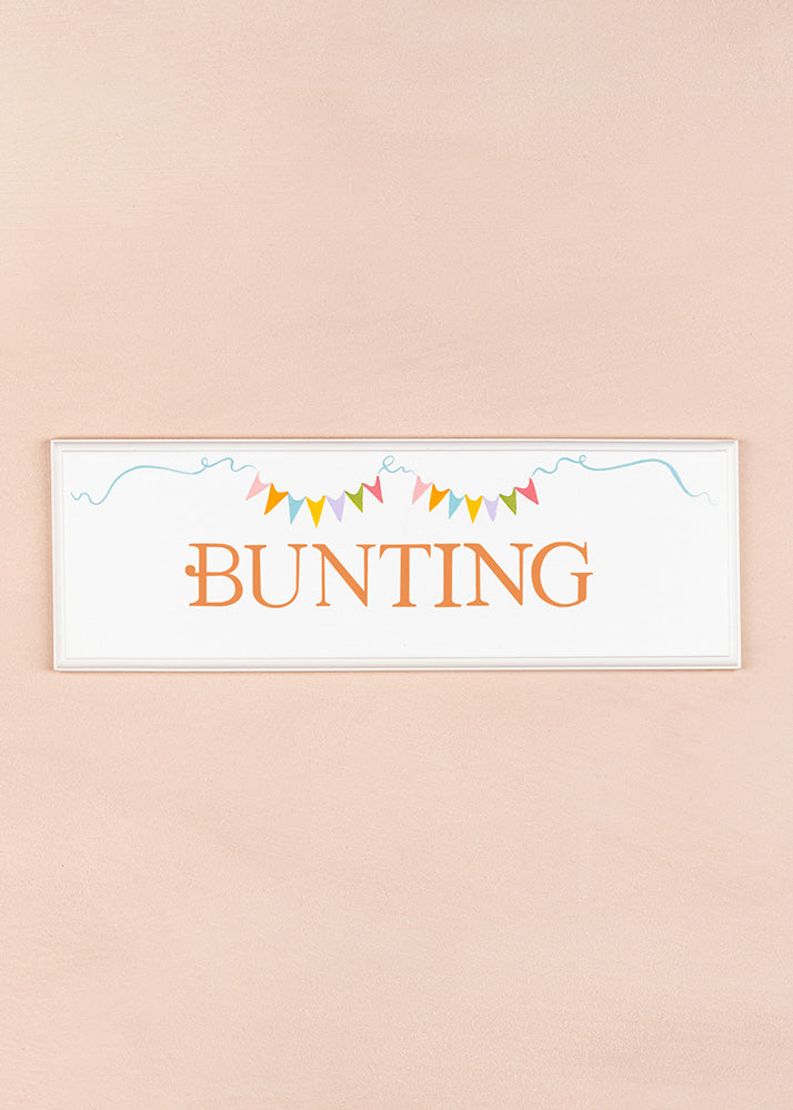Bunting Name Plaque