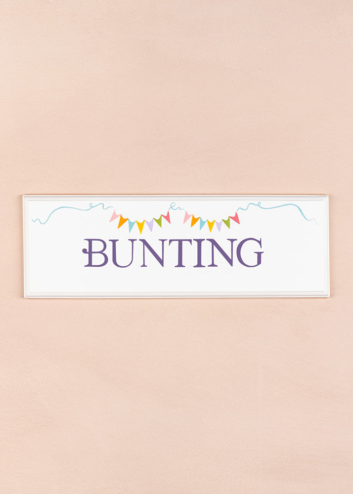 Bunting Name Plaque