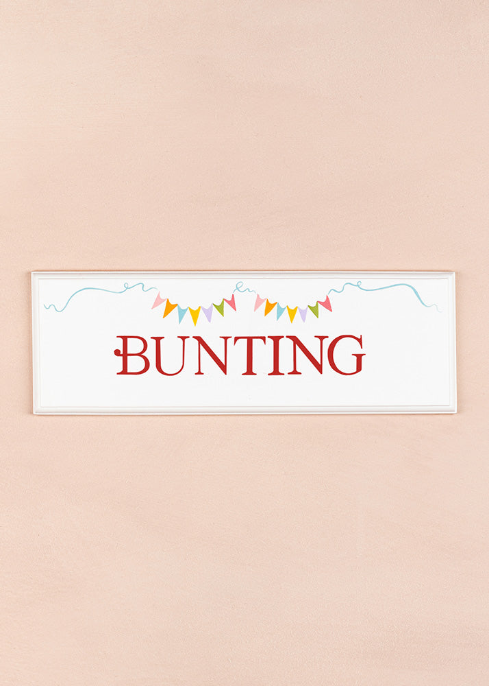 Bunting Name Plaque