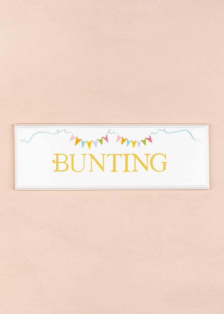 Bunting Name Plaque