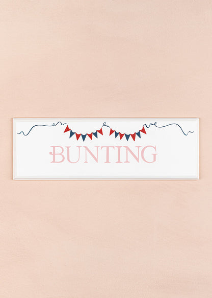 Bunting Name Plaque