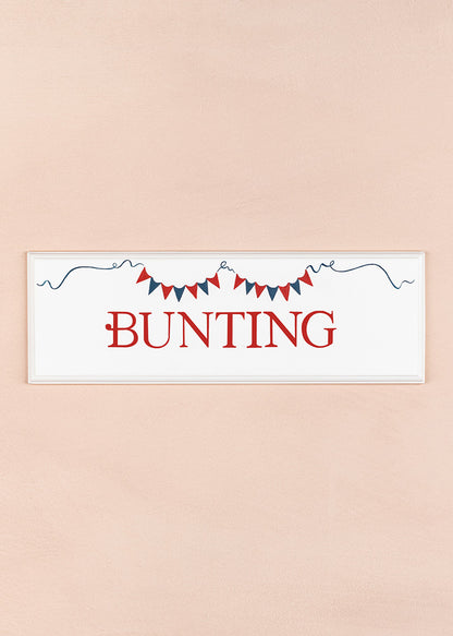 Bunting Name Plaque