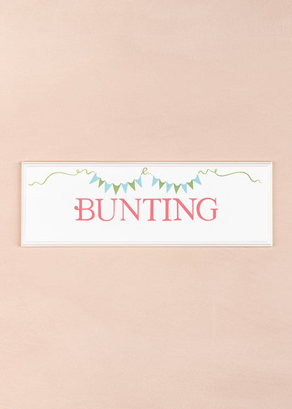 Bunting Name Plaque
