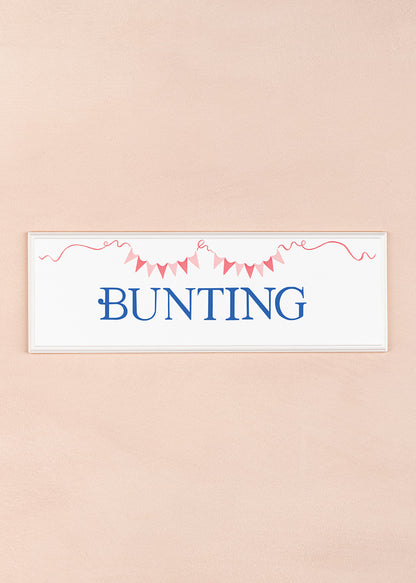 Bunting Name Plaque