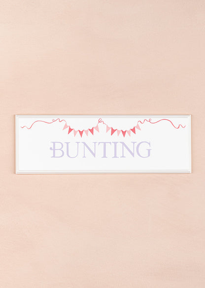 Bunting Name Plaque