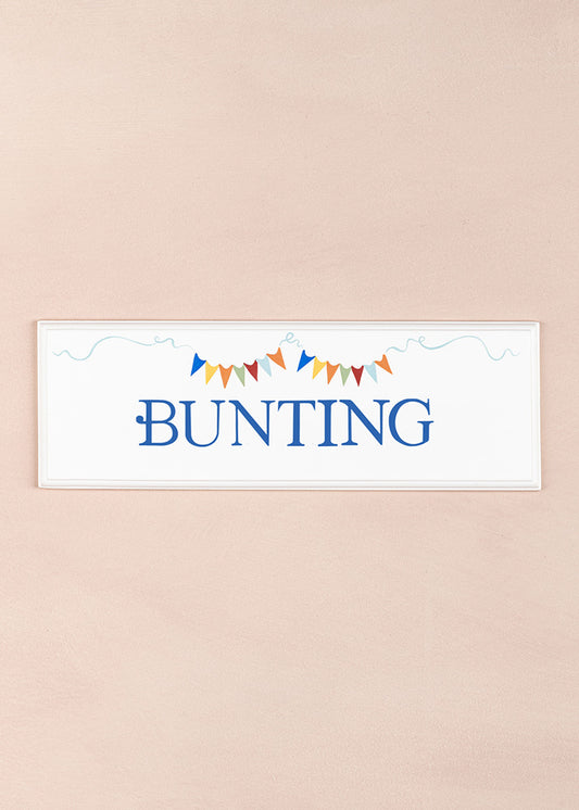 Bunting Name Plaque