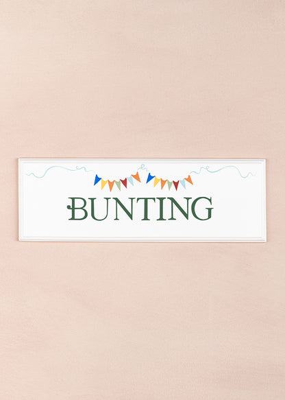 Bunting Name Plaque