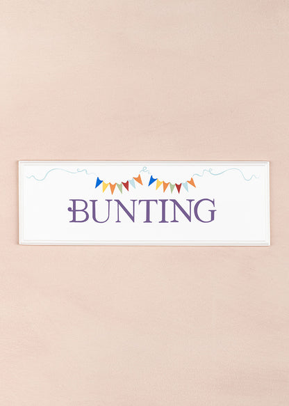 Bunting Name Plaque