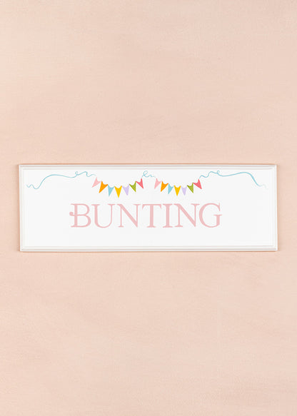Bunting Name Plaque